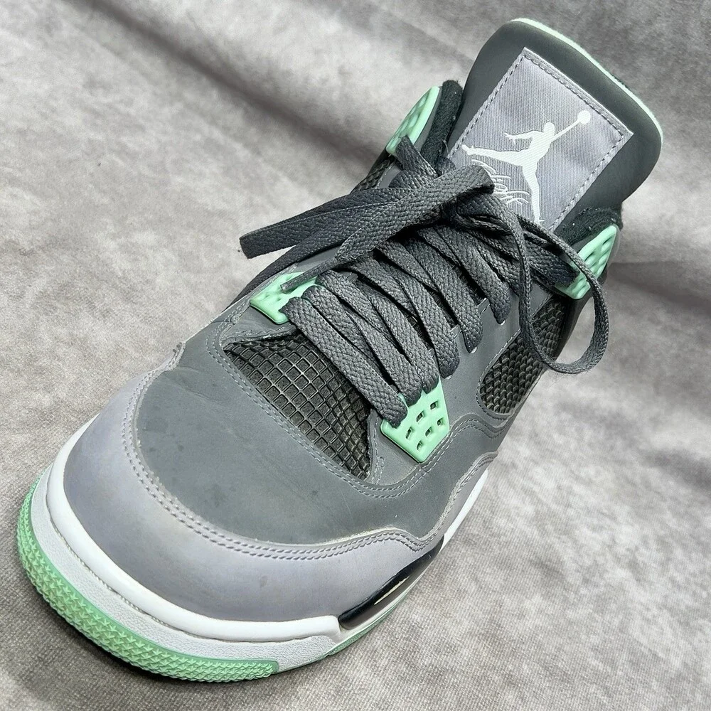 Jordan 4 Retro Green Glow 2013 Mens 11.5 Dark Grey Cement Black 308497-033